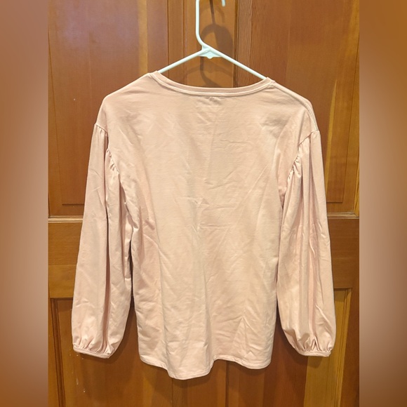 AnyBody Knit Puff Sleeve Top - Picture 10 of 16